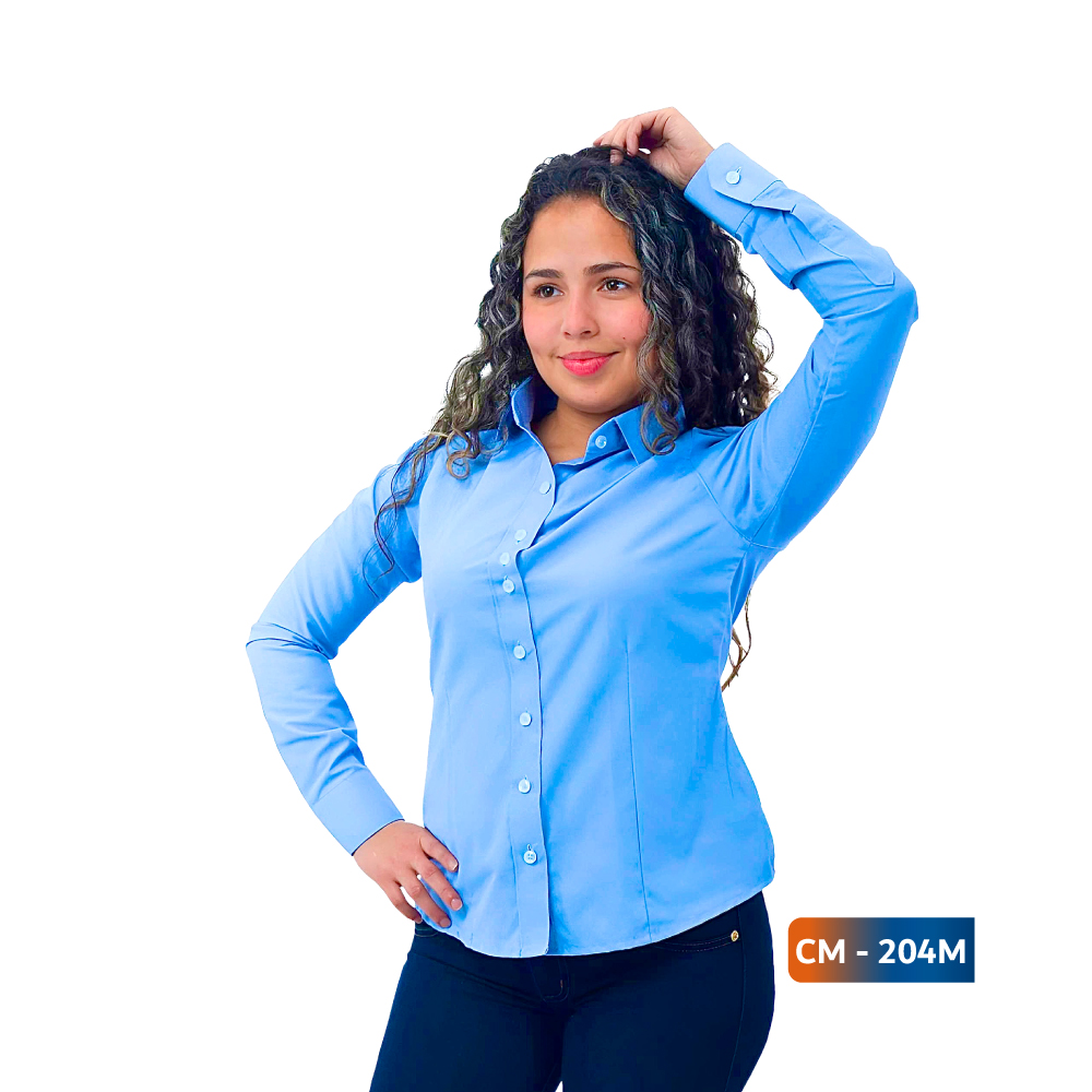 Camisa Oxford Mujer Manga Larga Marketing Dotación