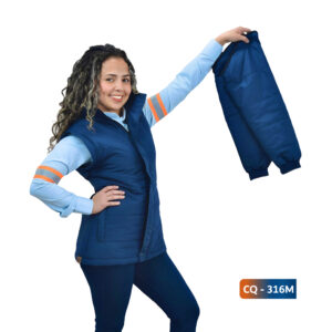 Chaqueta Acolchada Quita Manga Mujer