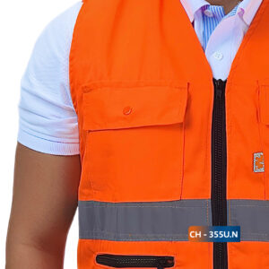 Chaleco Dril Reflectivo Metro